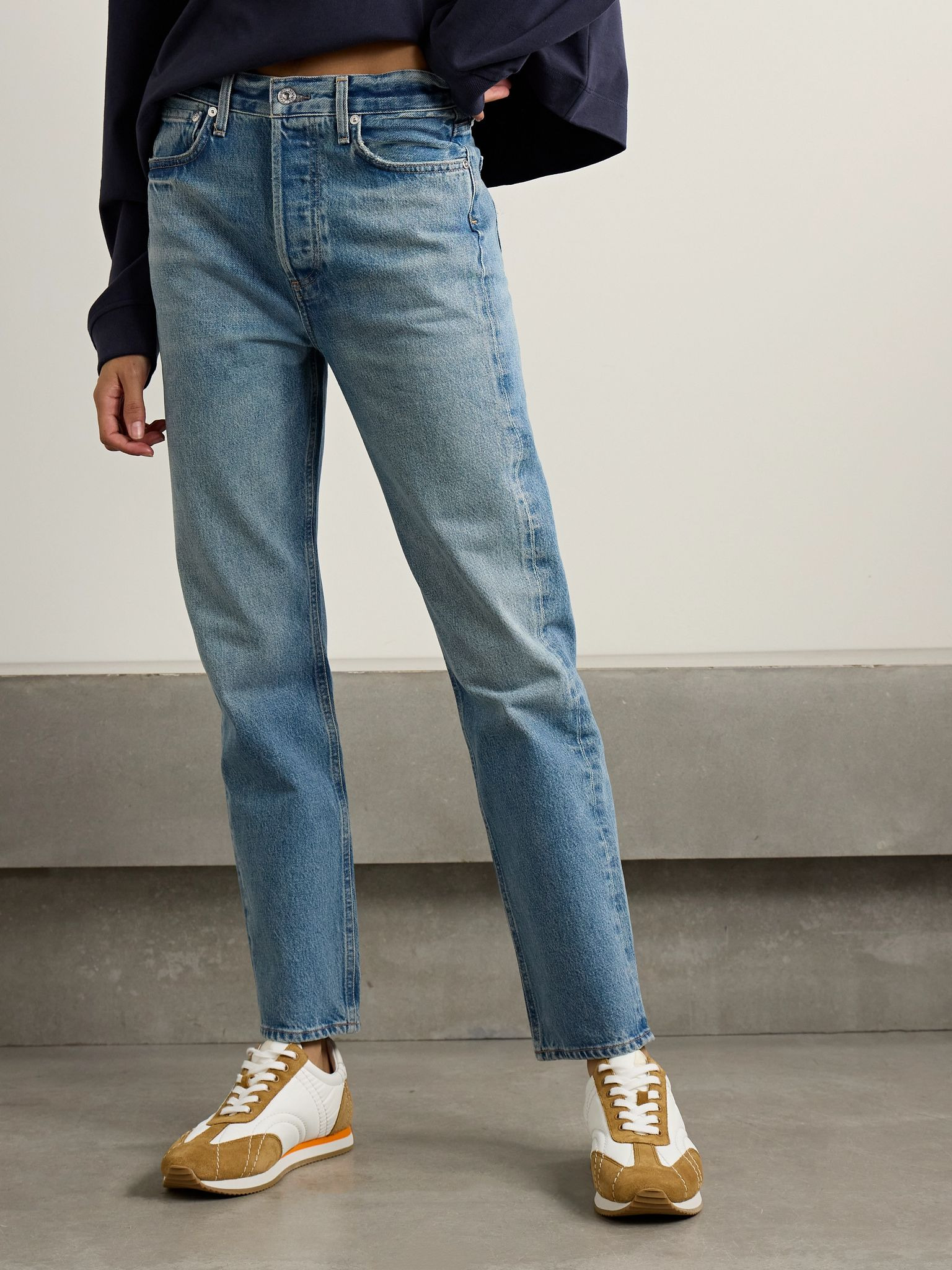 Blaine high-rise straight-leg jeans Light denim - 3
