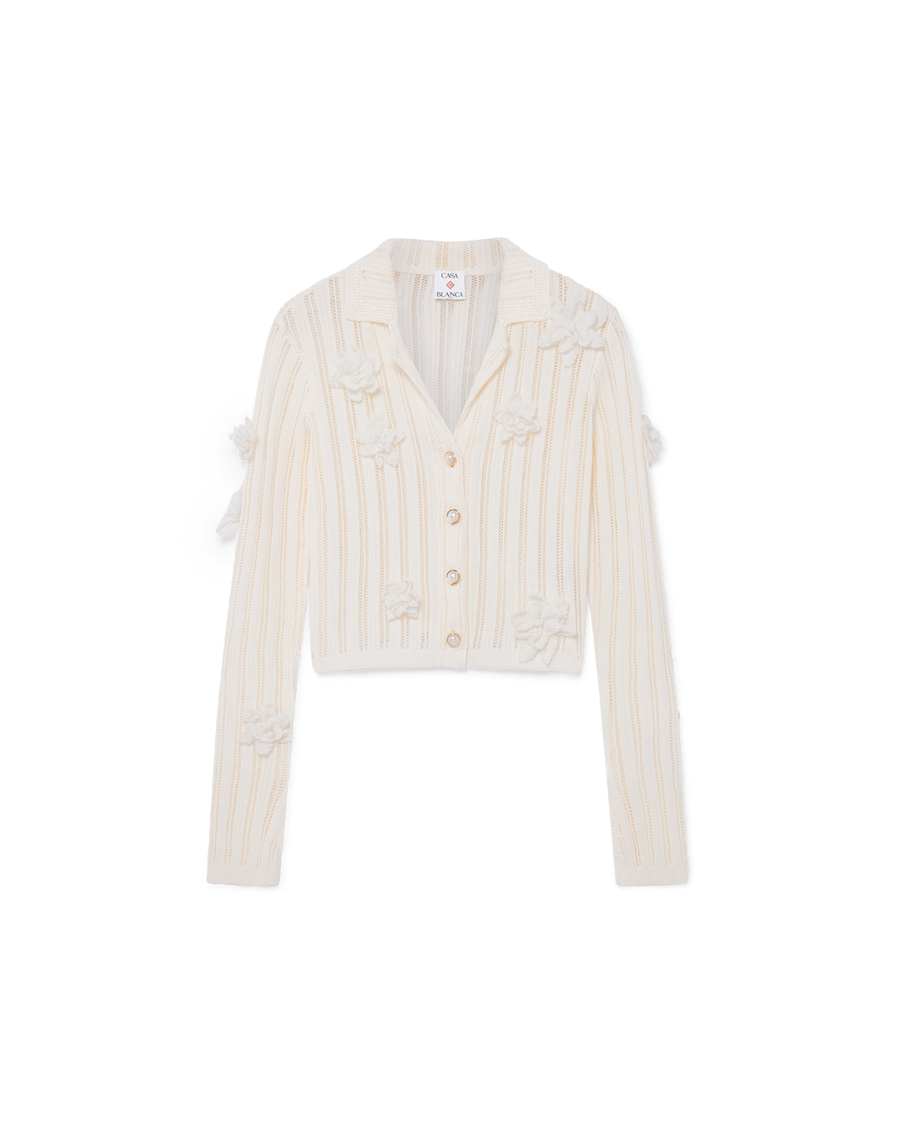 Flower Lace Knit Shirt | Casablanca Paris - 1