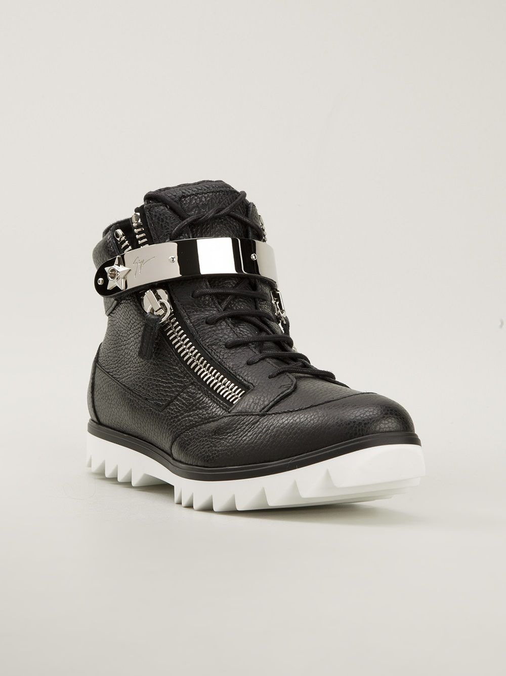 zip detailed biker boots - 2