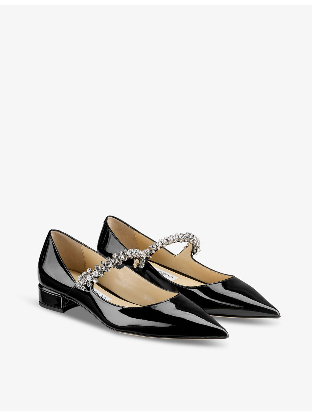 Bing 25 crystal-embellished patent-leather flats - 3