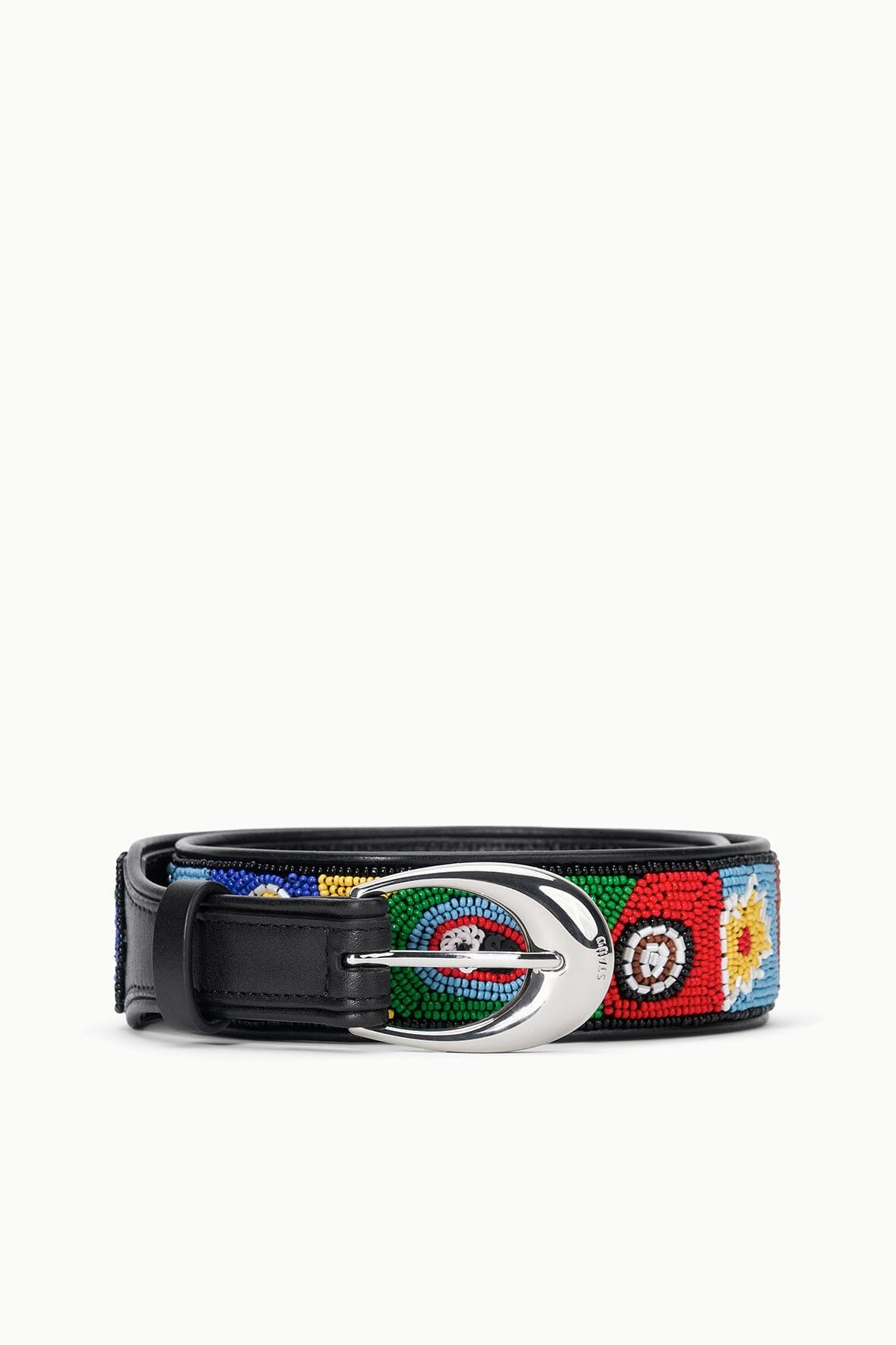 STAUD MOON BUCKLE BELT BEADED MILLEFIORE - 1