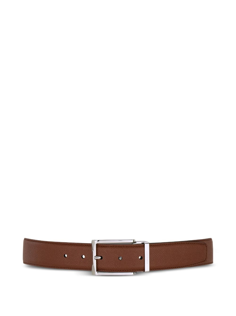 reversible rectangle-buckle belt - 2