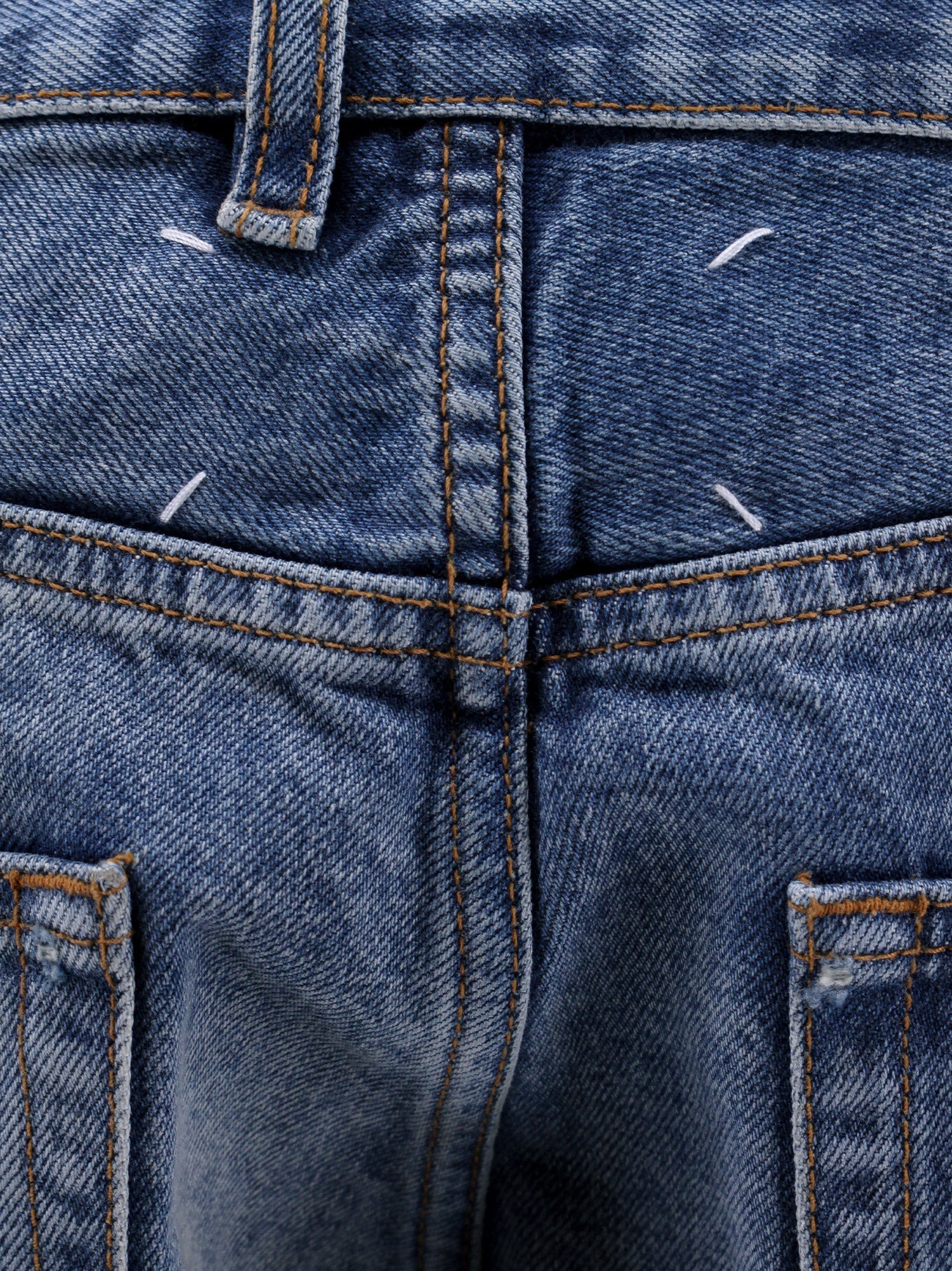 Stone Washed Straight Leg Jeans - 5