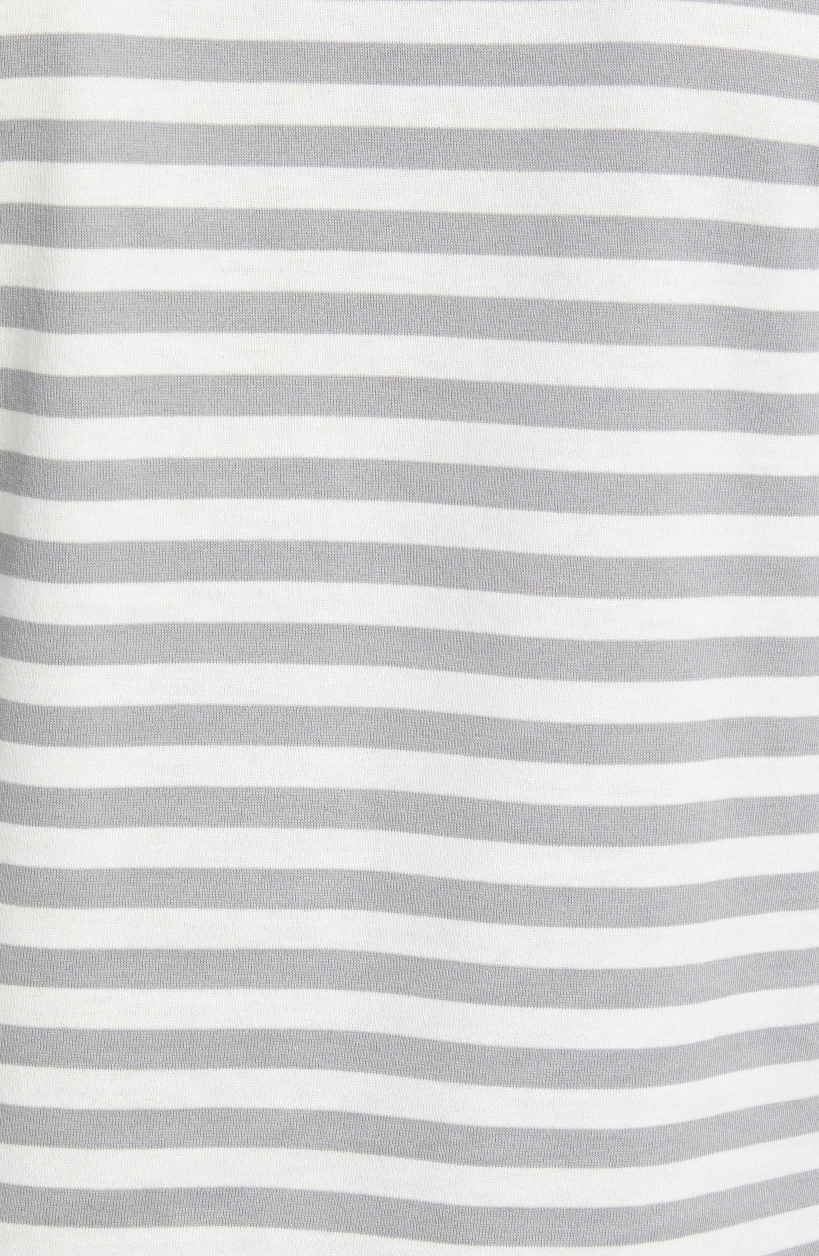 Comme des Garçons PLAY Small Heart Stripe Colorblock Long Sleeve T-Shirt in Grey/Purple at Nordstrom - 6