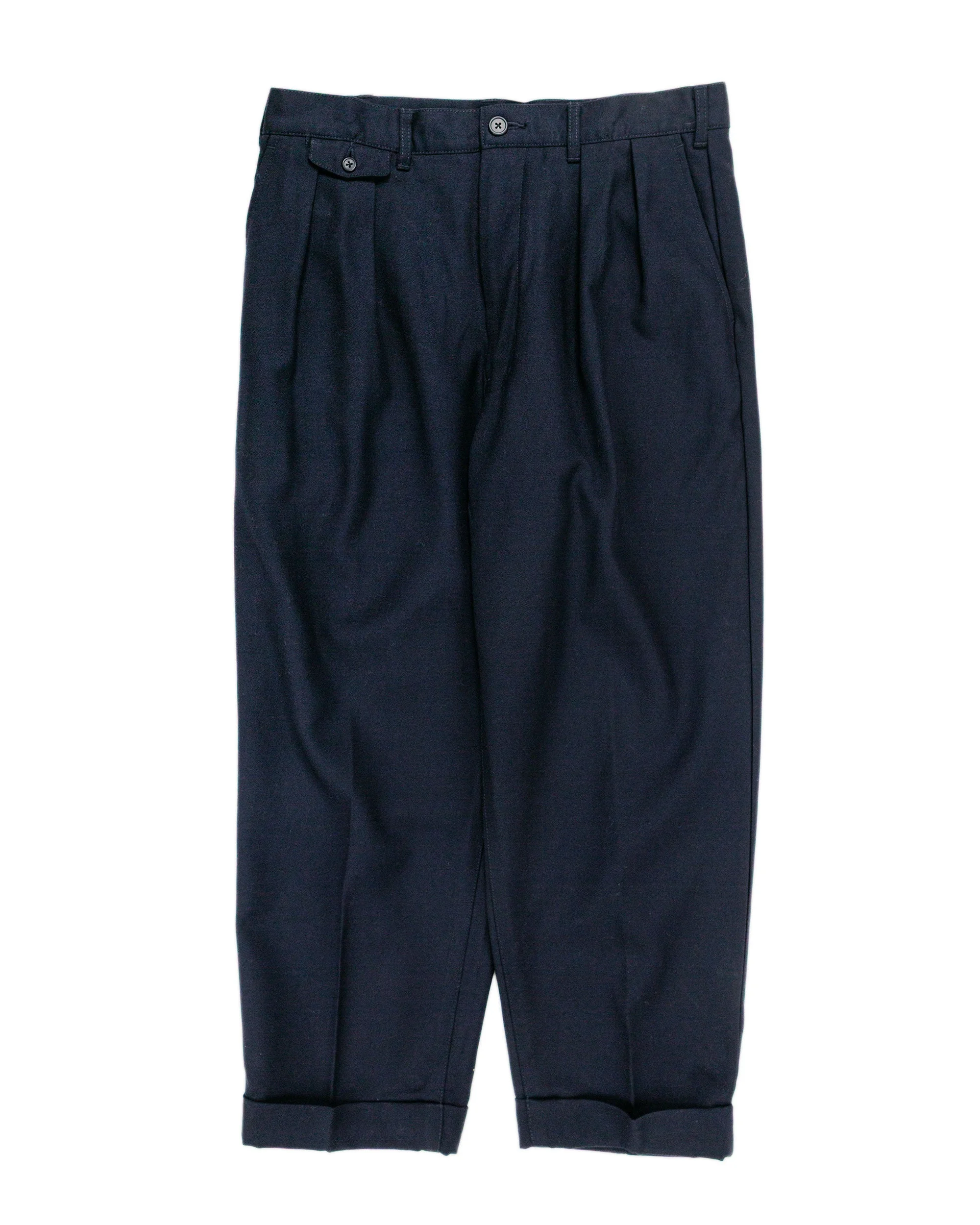 2Pleats Laundry Wool Navy - 1