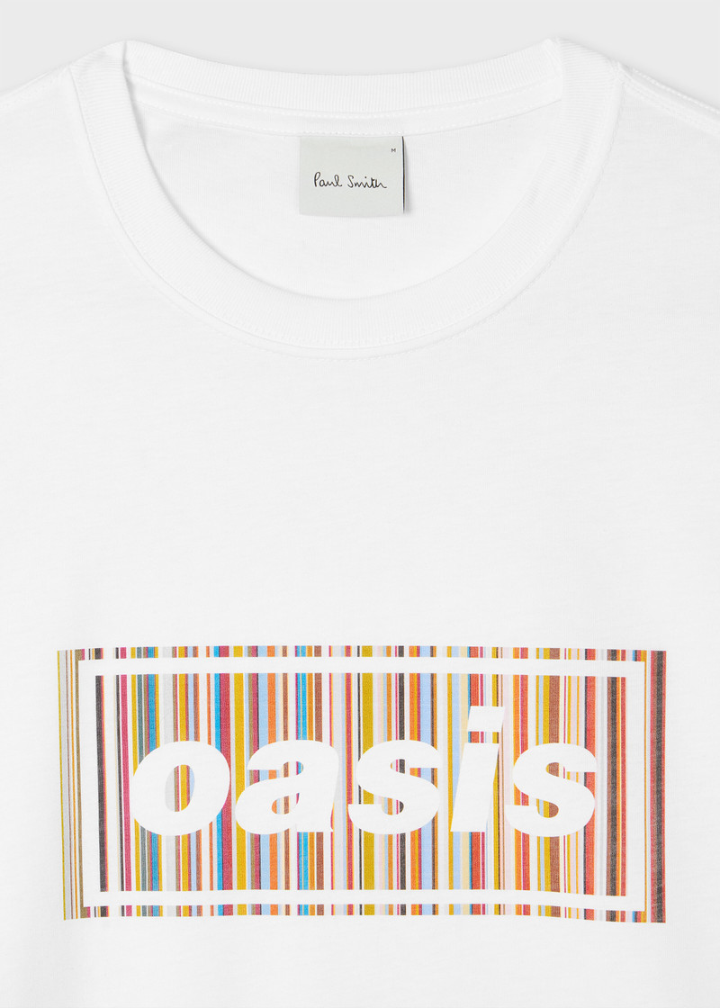 Paul Smith Paul Smith x Oasis - White 'Signature Stripe' Logo T-Shirt outlook