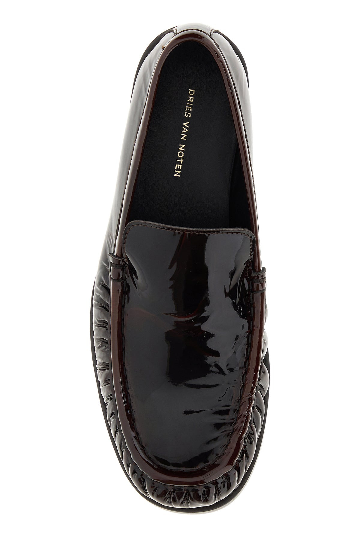 Dark brown leather loafers - 4