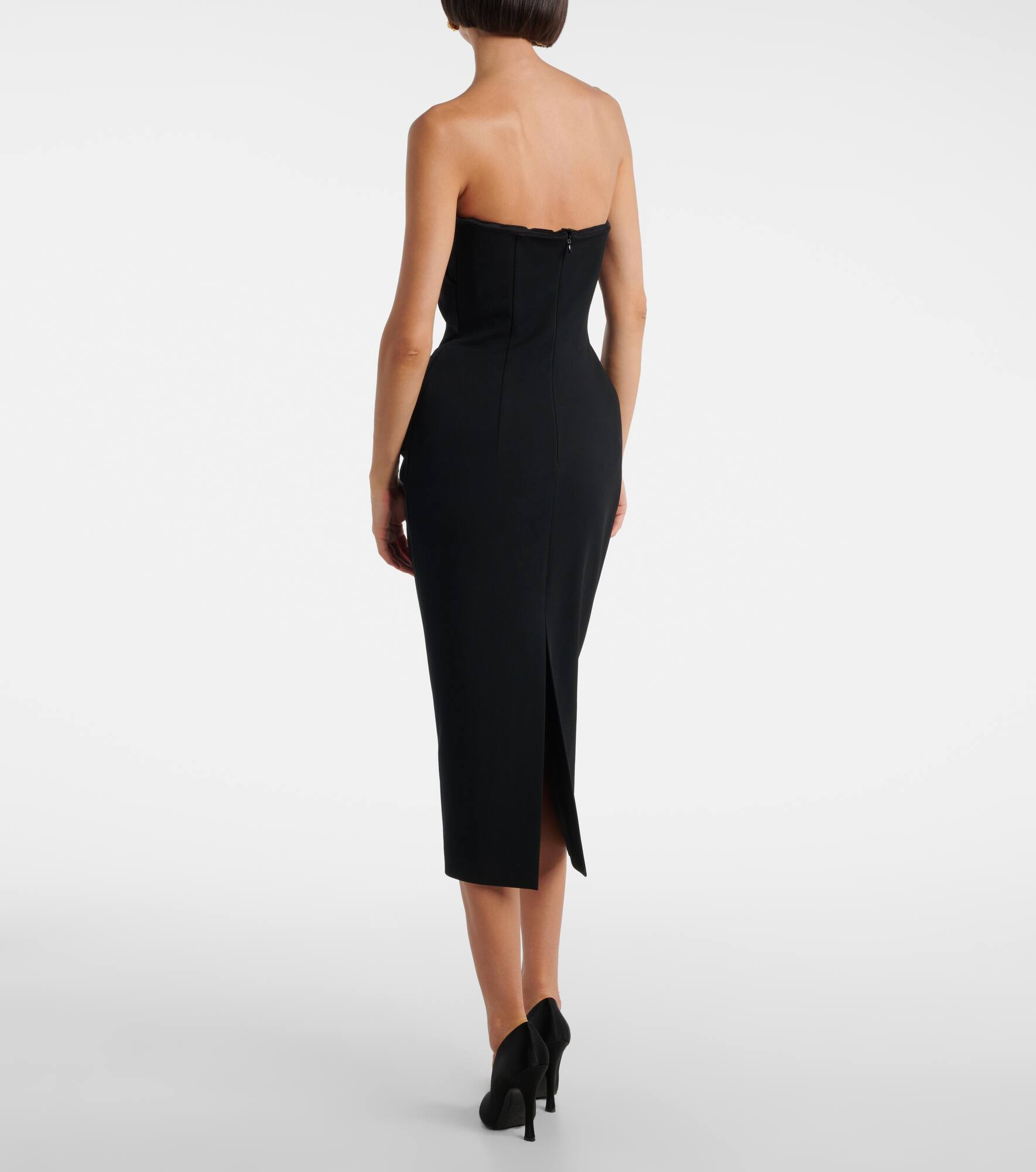 Draped midi dress - 3