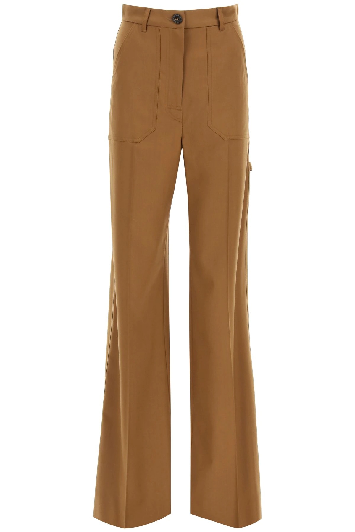 WOOL TWILL TROUSERS - 1