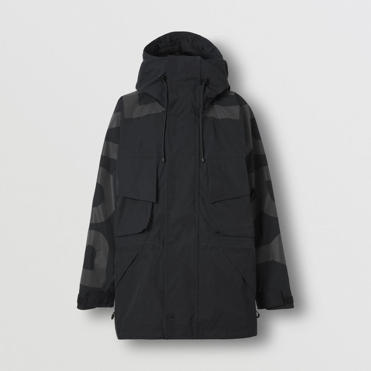 Logo Print Nylon Hooded Jacket - 1