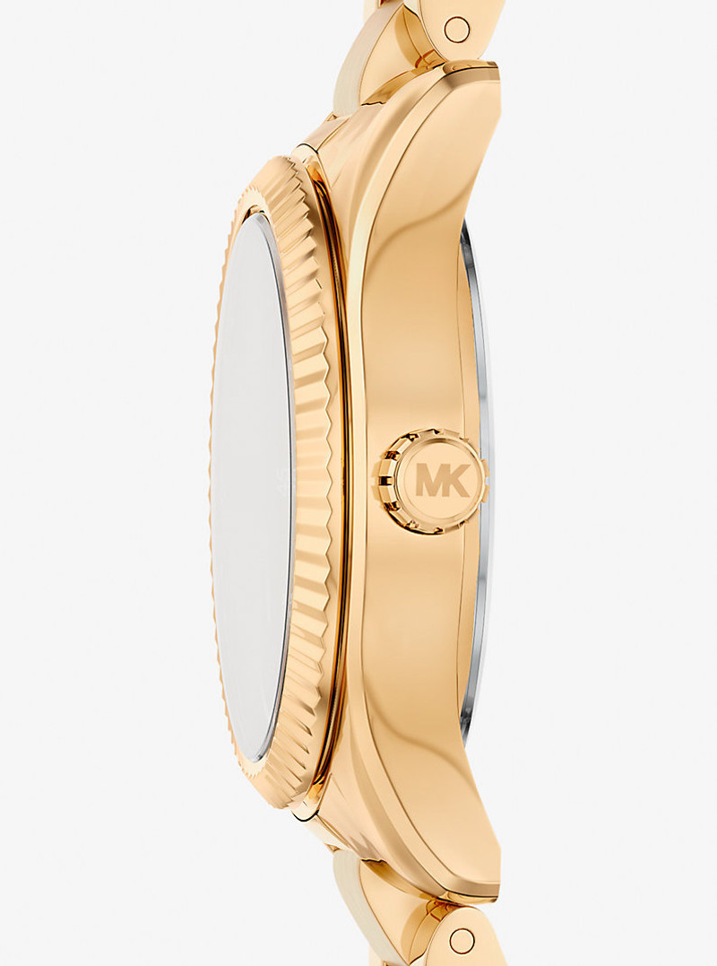 MICHAEL KORS Petite Lexington Pavé Gold-Tone Watch outlook