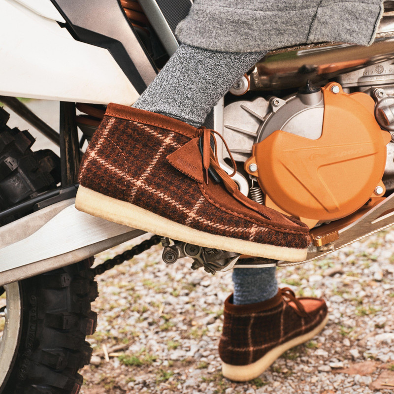 Wallabee Boot Rust Tweed Combination 2