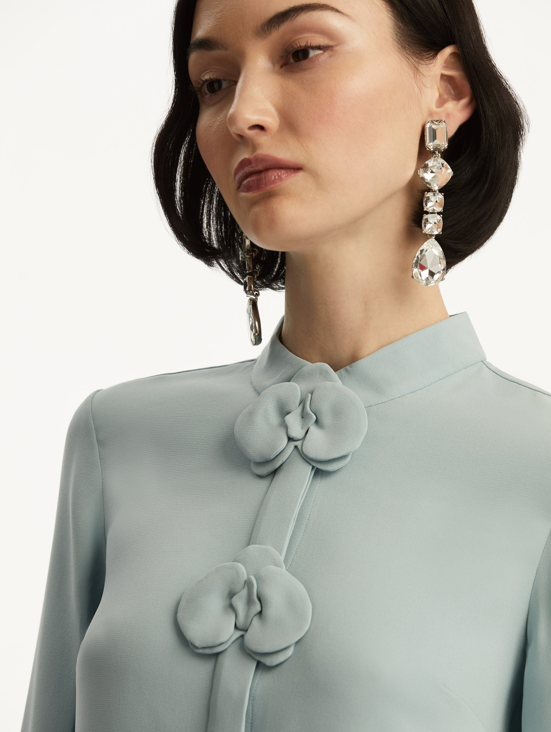 ORCHID SILK GEORGETTE BLOUSE - 6