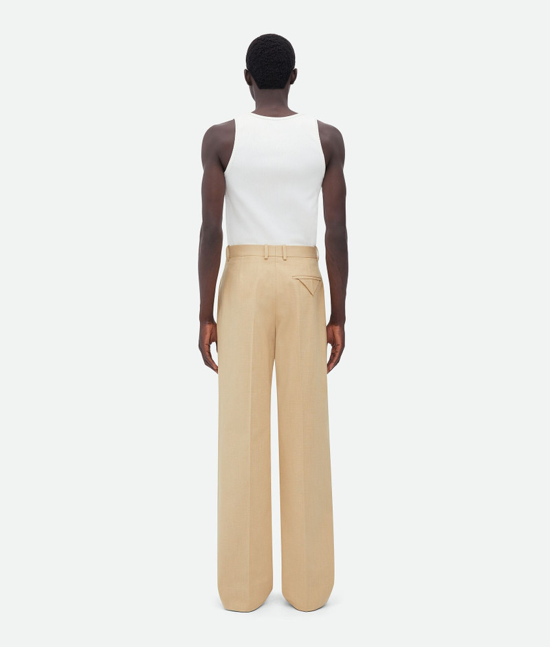 straight leg textured cotton pants 3