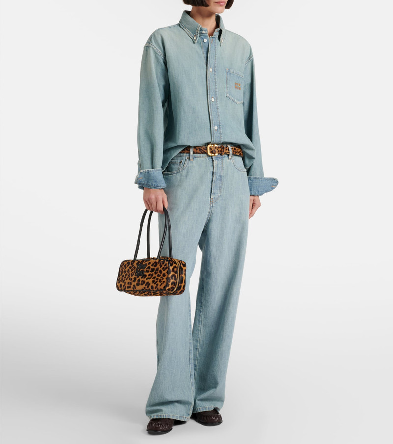 Miu Miu Logo chambray shirt outlook