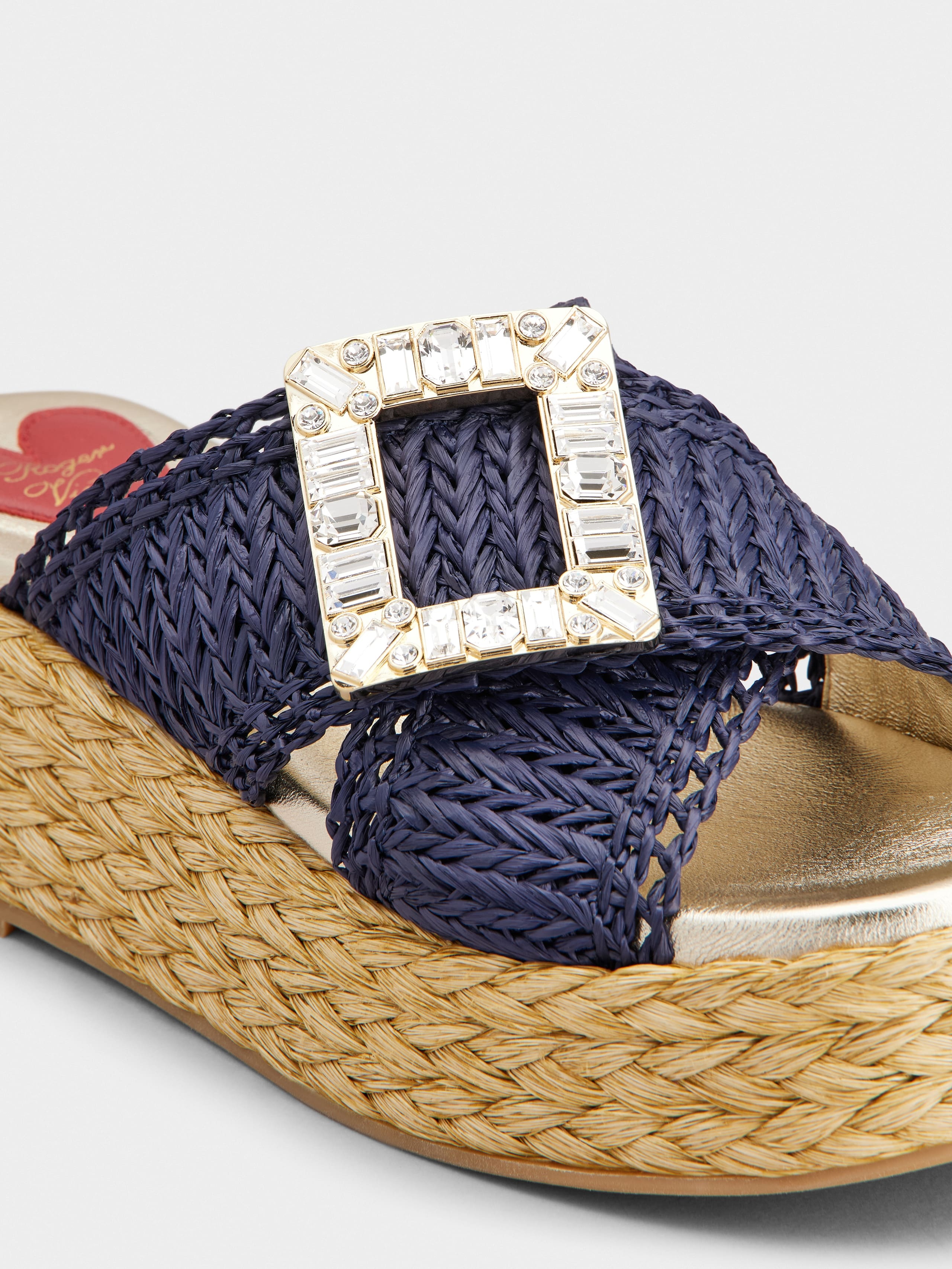 Wedge Mules in raffia - 3