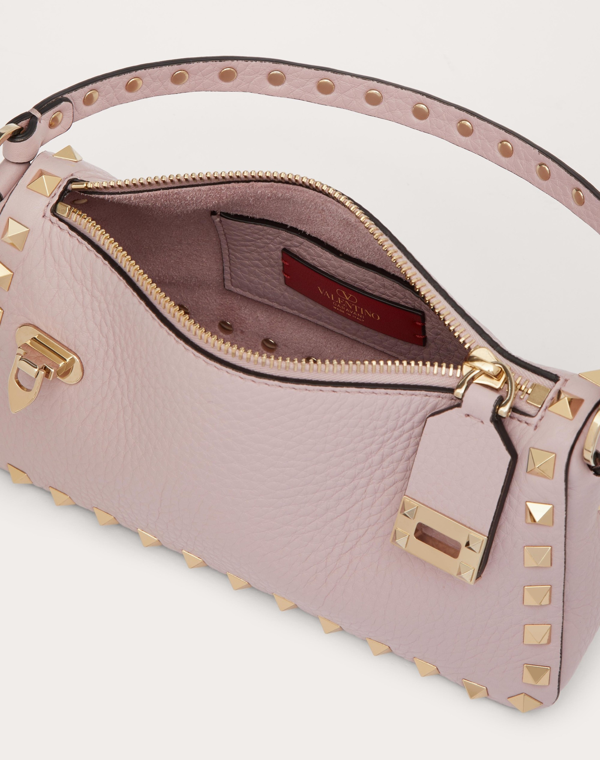 SMALL ROCKSTUD GRAINY CALFSKIN CROSSBODY BAG - 6