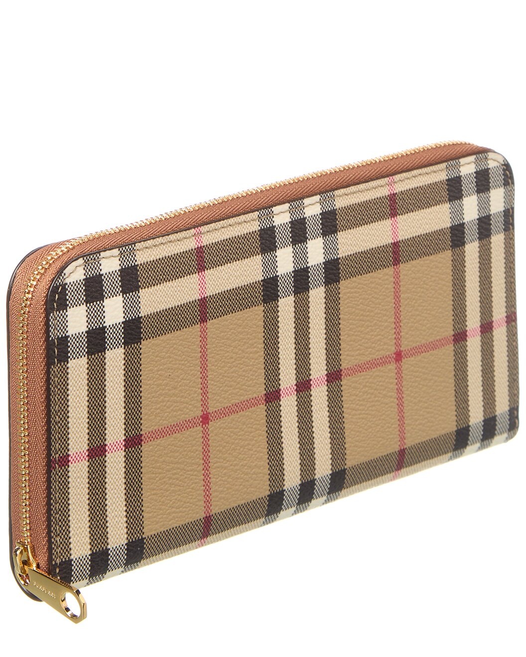 Burberry Check E-Canvas Zip Around Wallet - 4