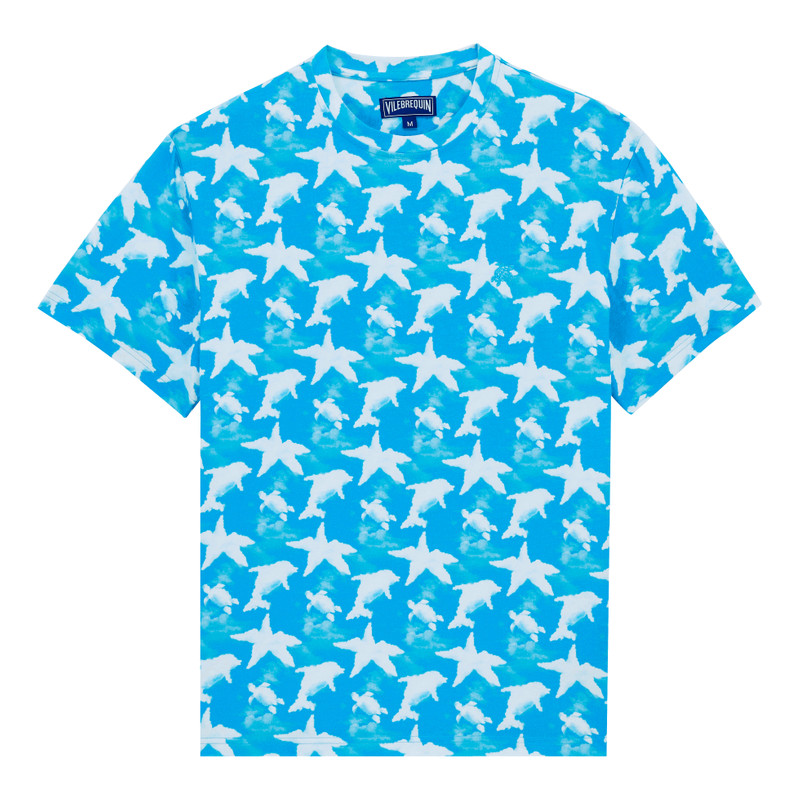 Men Cotton T-Shirt Clouds - 1