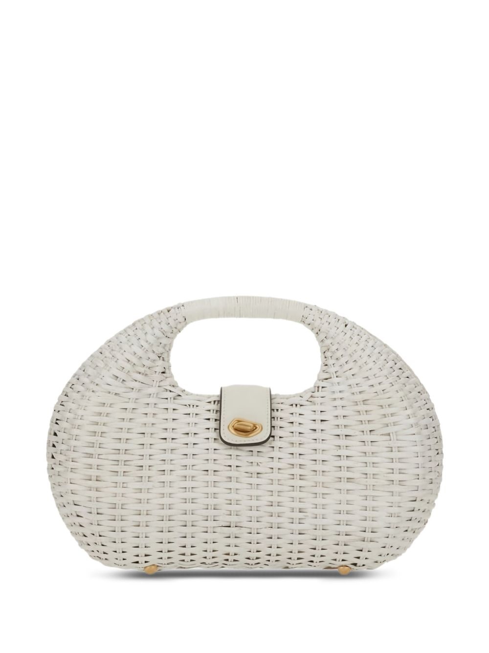 Lydia woven basket-style tote bag - 1