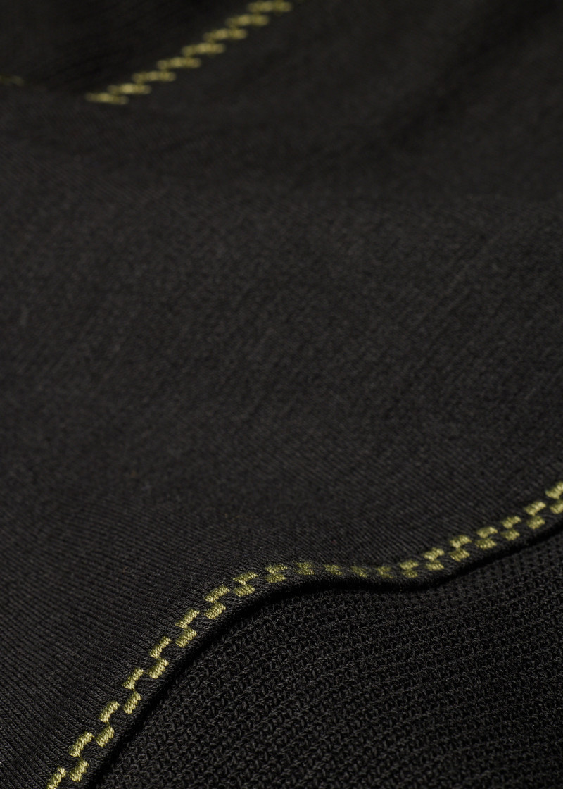 Black Textured Sweatshirt with Contrast Embroidery 8