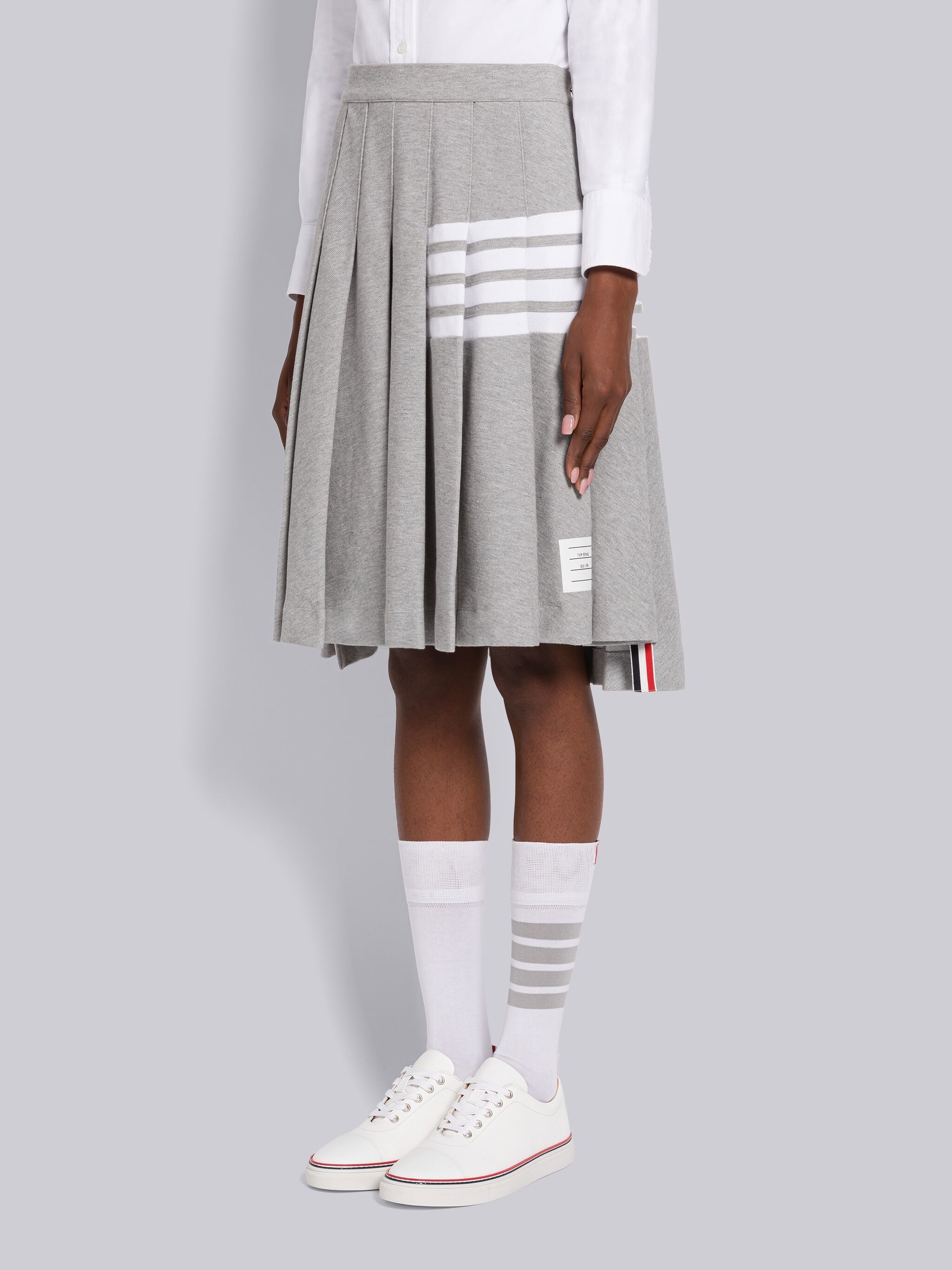 VARSITY PIQUE 4-BAR PLEATED FOOTBALL SKIRT - 2