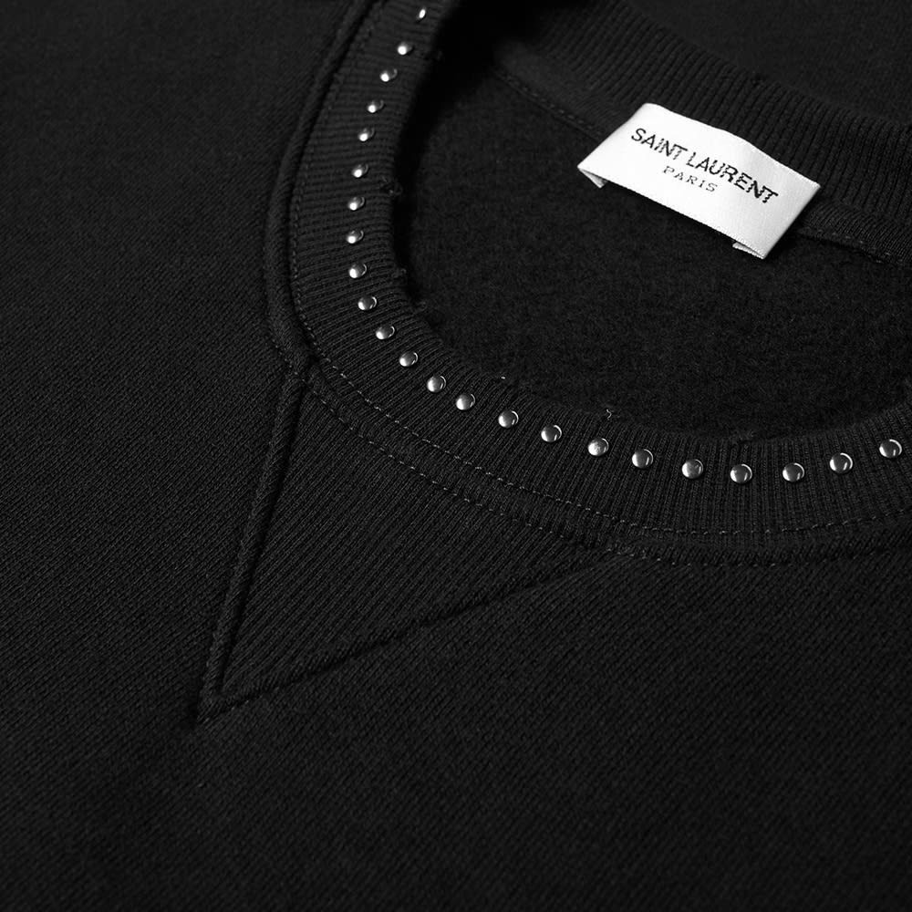 Saint Laurent Stud Collar Destroyed Crew Sweat - 2