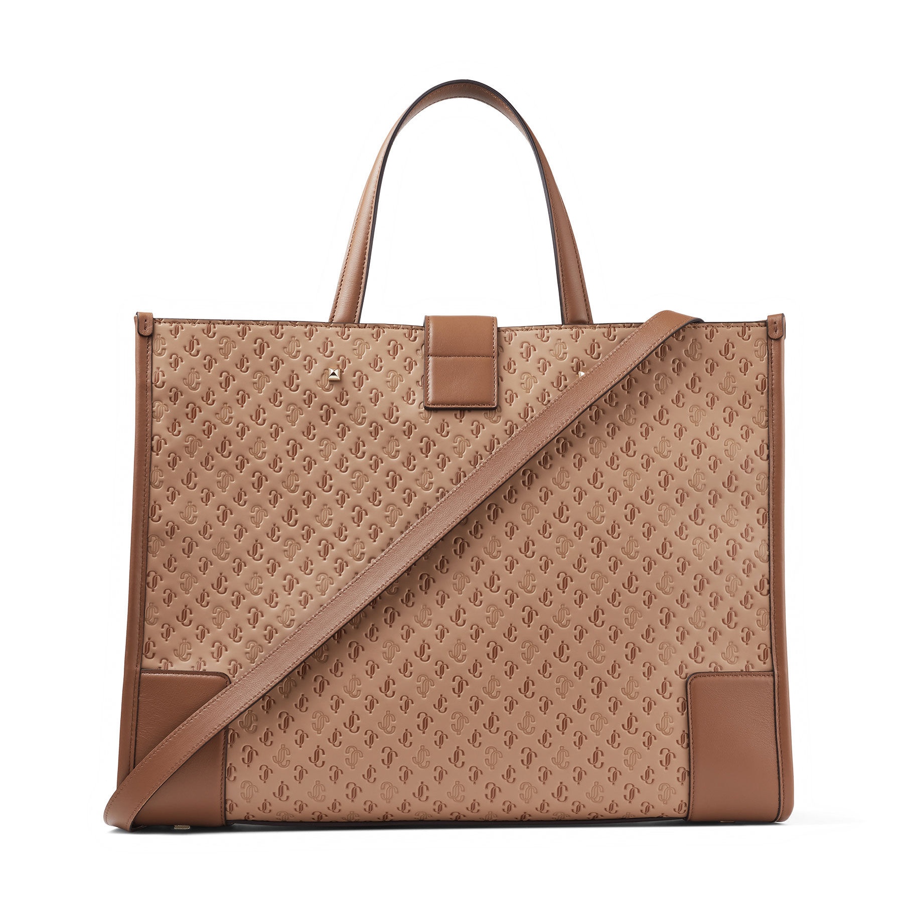 Varenne Tote L
Caramel JC Monogram Pattern and Leather Tote Bag - 8