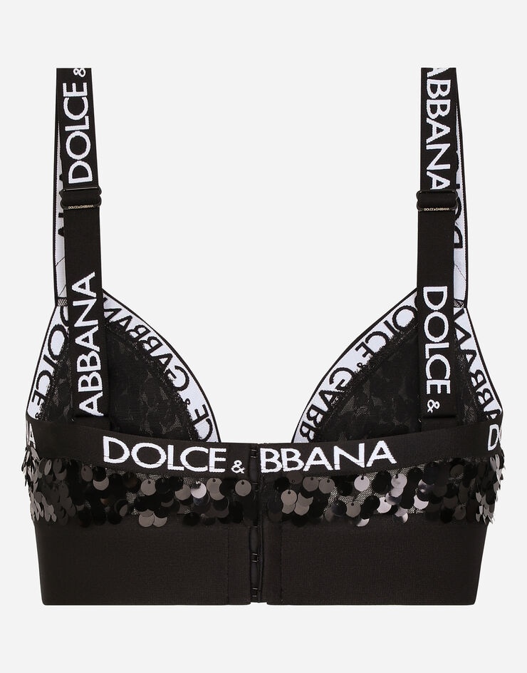 Sequined triangle bra - 3