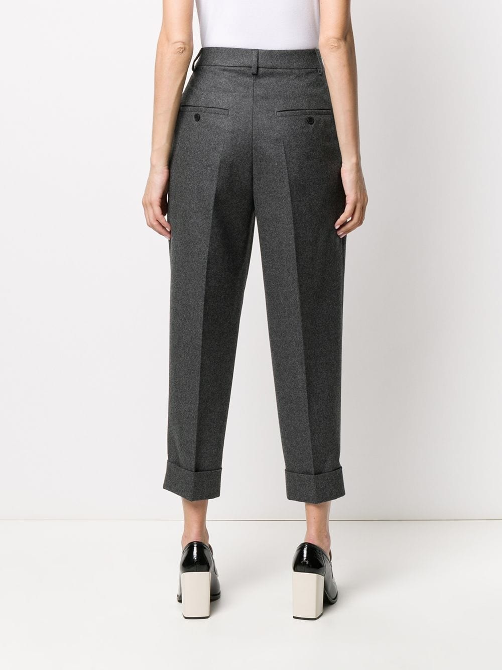 straight cropped trousers - 4