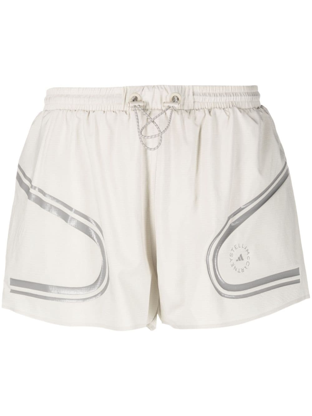 logo-print drawstring short - 1