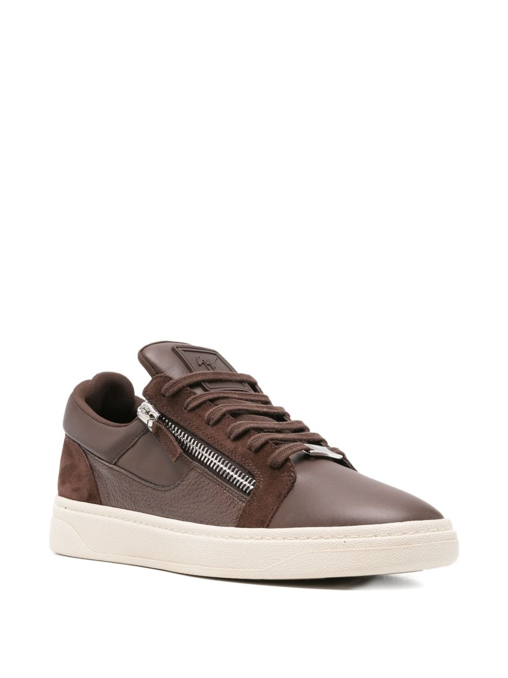 zip-detail sneakers - 2