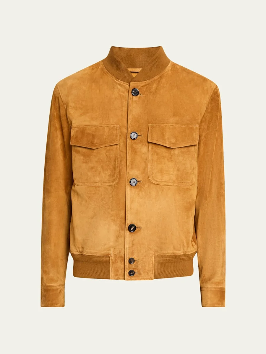 Men's Kiku Suede Bomber Jacket - 1