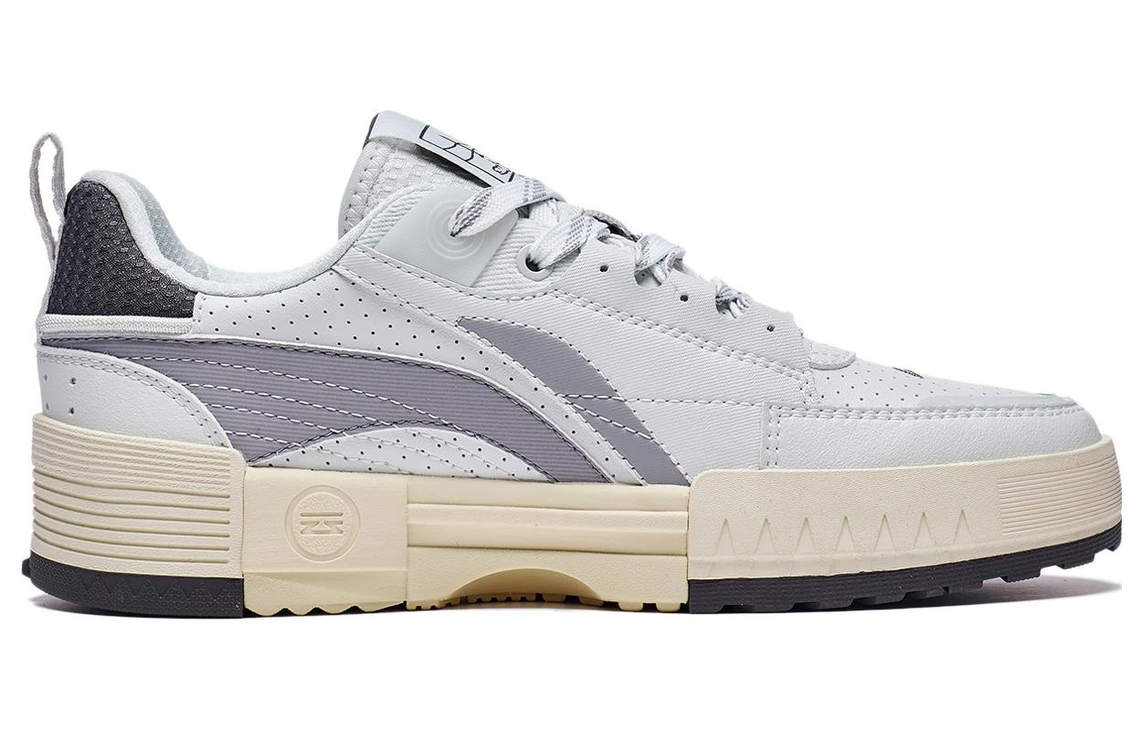 (WMNS) Li-Ning Casual Skate Shoes 'White Silver' AGCT136-4 - 2