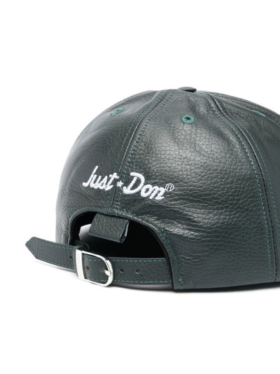 Just Don embroidered-logo leather cap outlook