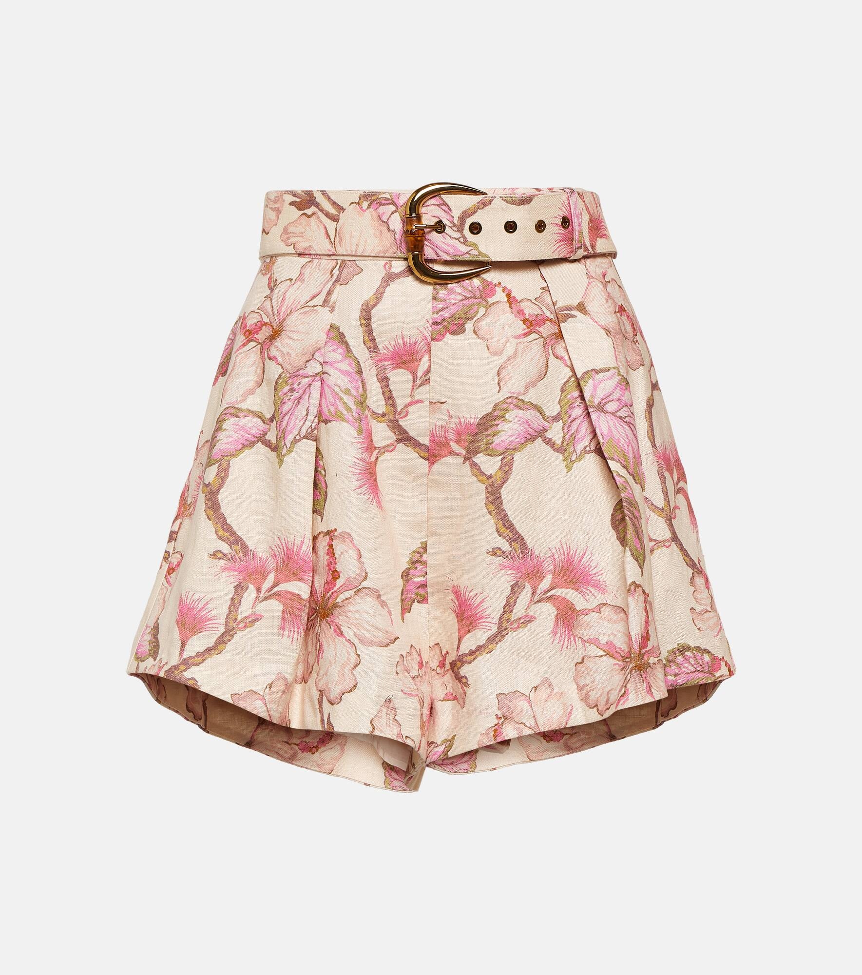 Matchmaker floral linen shorts - 1