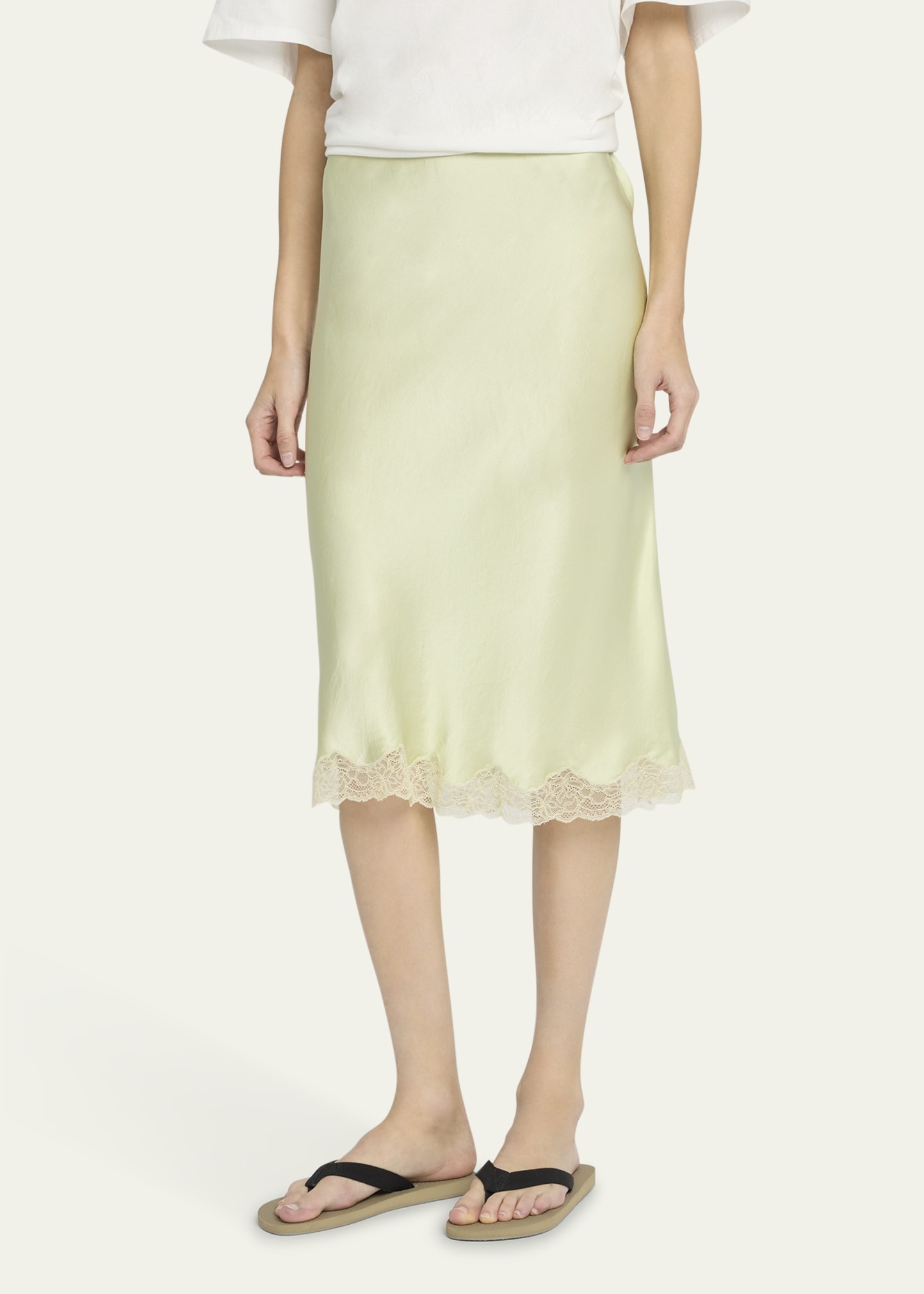 Irene Silk Slip Skirt - 4