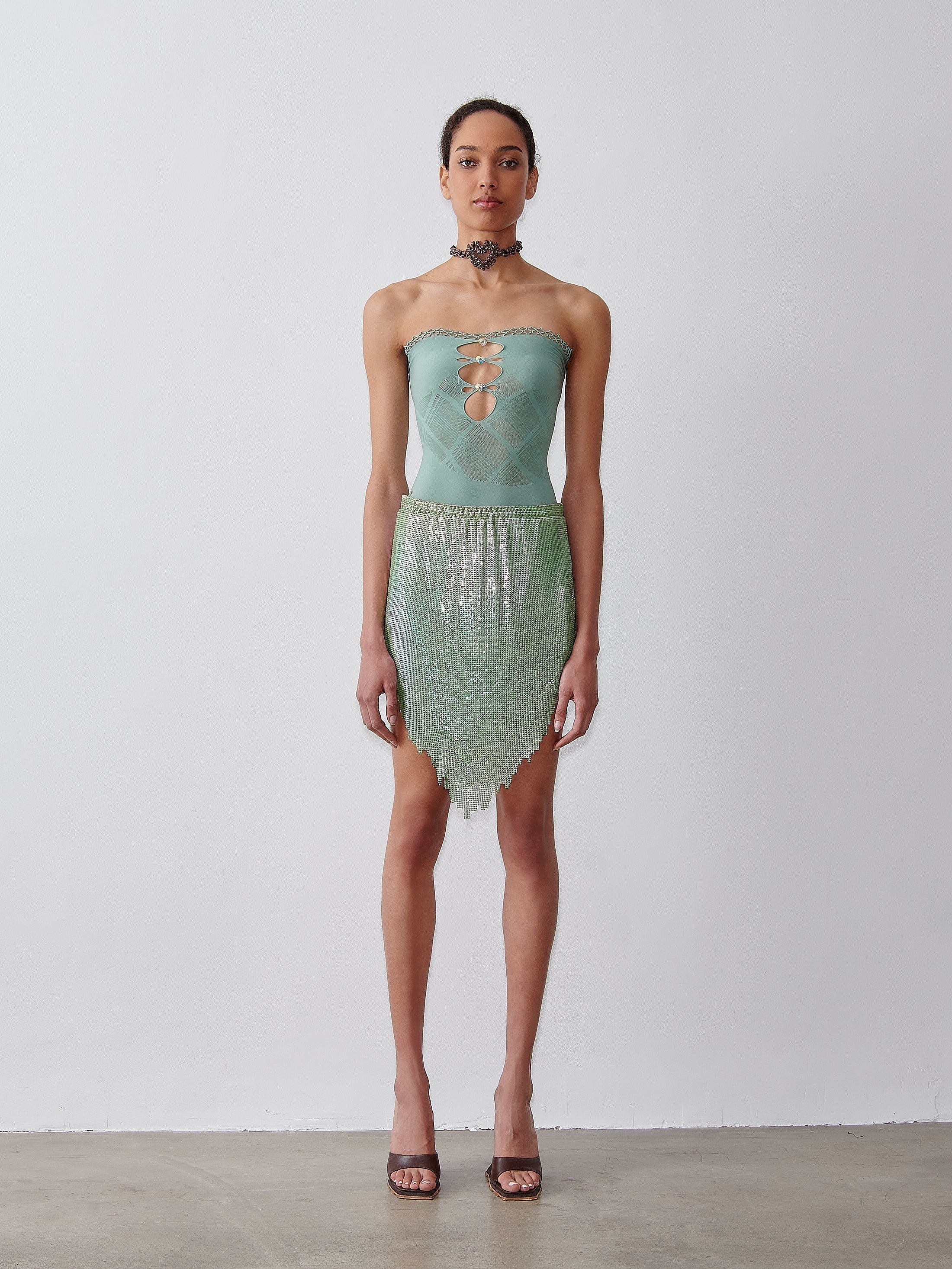 COCO DRESS IN MALACHITE GREEN - 2