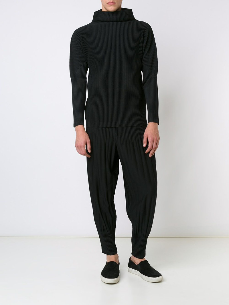 ISSEY MIYAKE ribbed roll neck T-shirt outlook