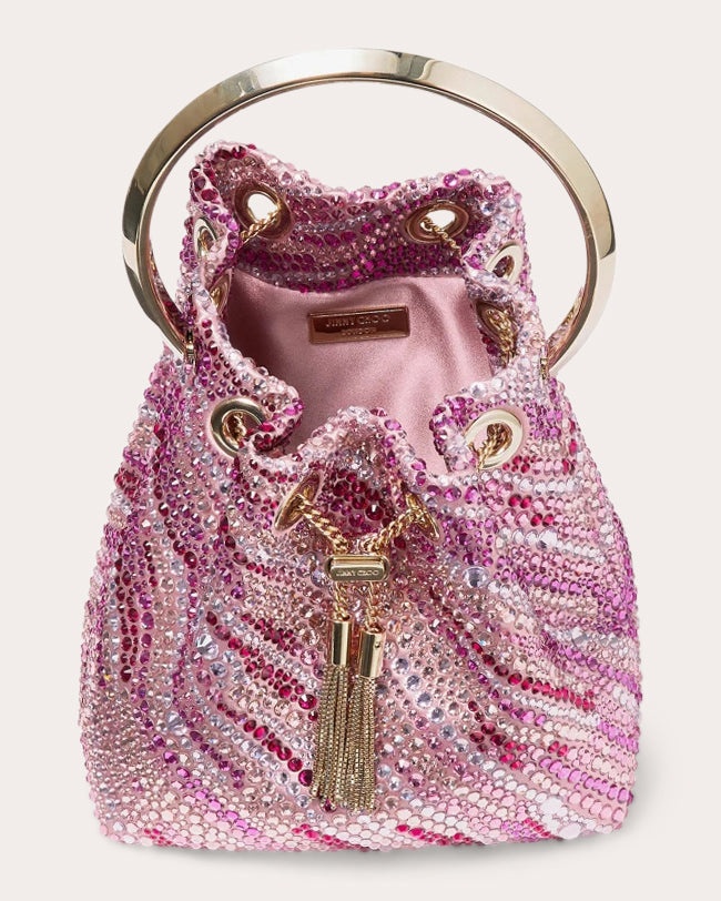 Bon Bon Crystal-Embellished Satin Bucket Bag - 5