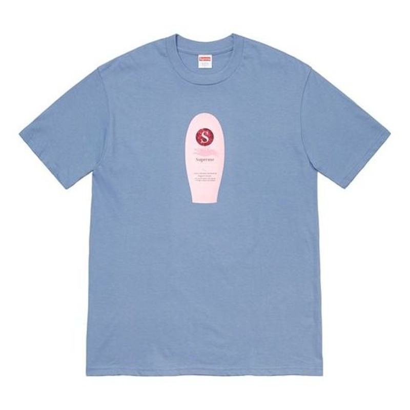 Supreme FW19 Week 1 Super Cream Tee Short Sleeve Unisex Blue Gray SUP-FW19-216 - 1
