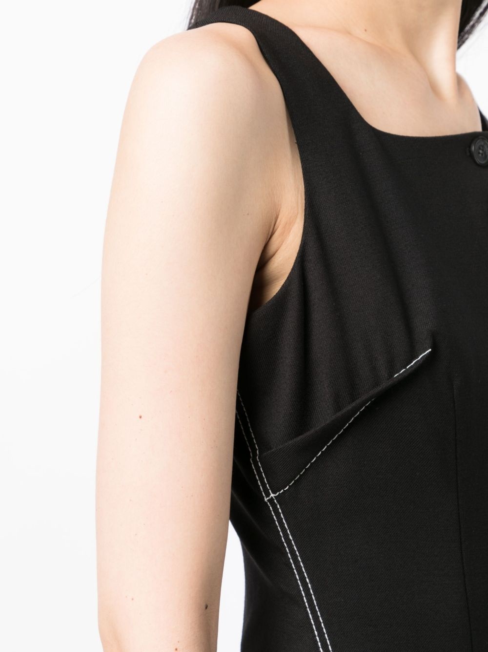 button-front wool midi dress - 5