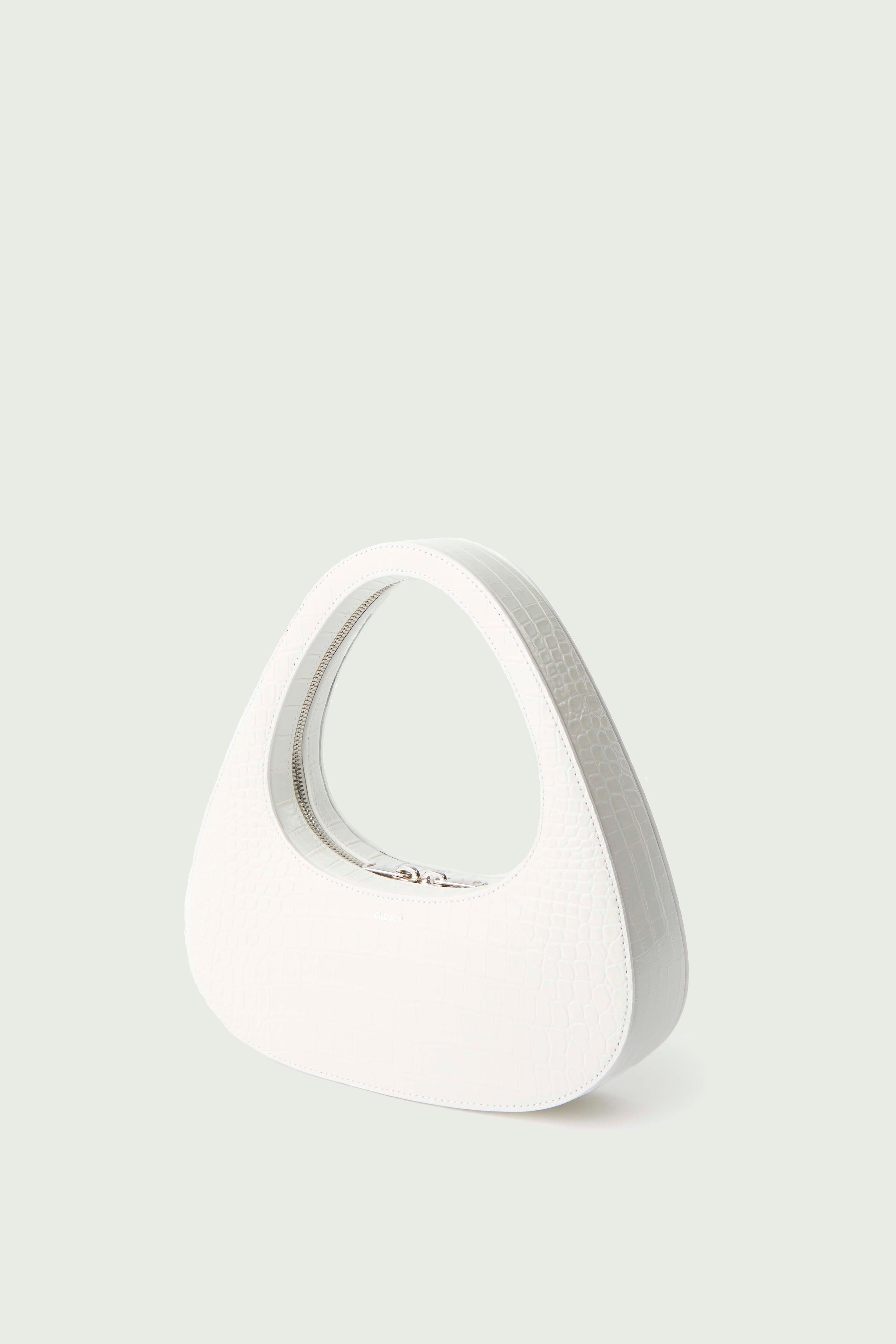 Croc-Effect Baguette Swipe Bag - 2
