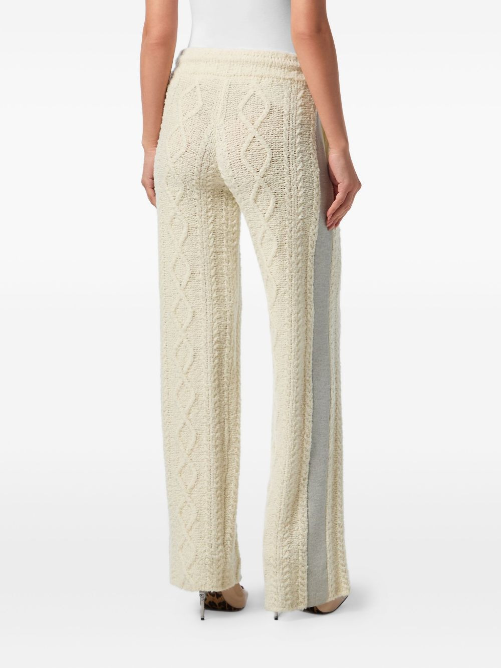 knitted straight-leg trousers - 4