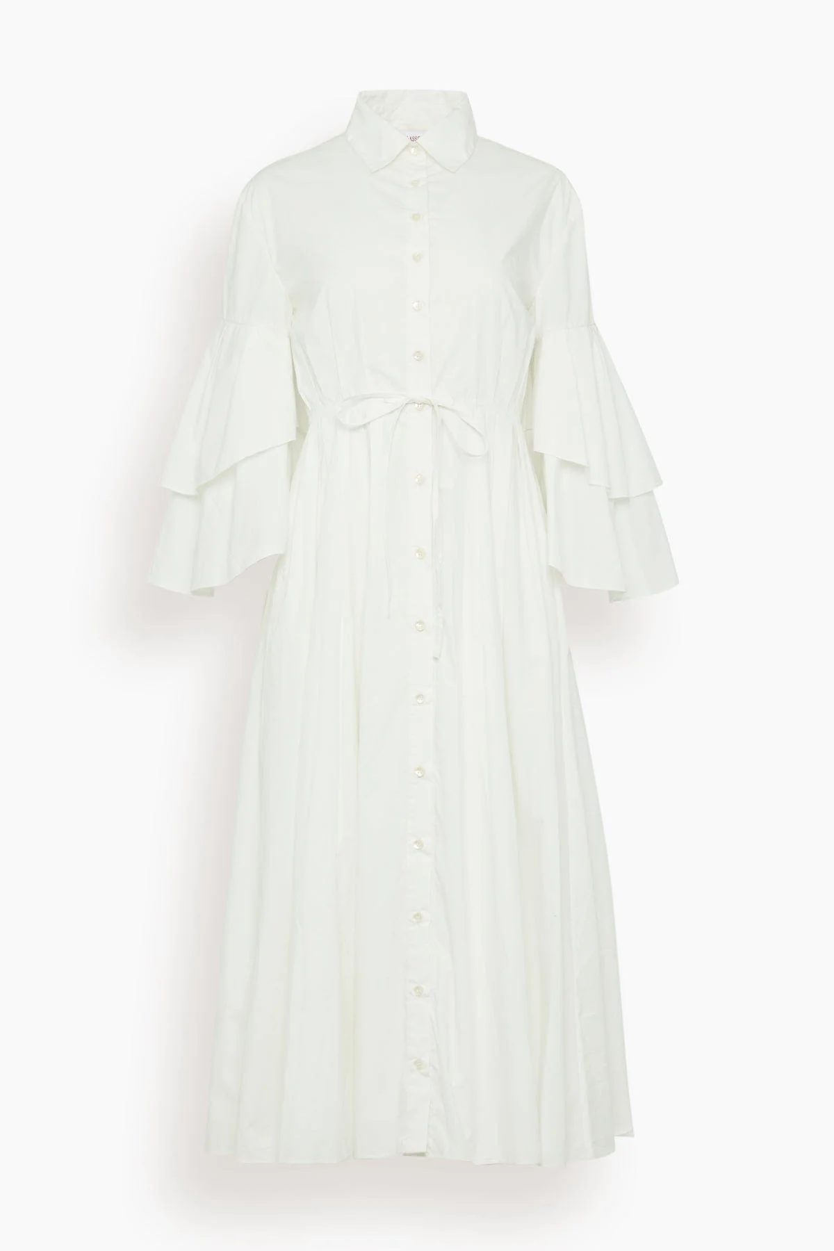 Fiesta Shirt Dress in White - 1