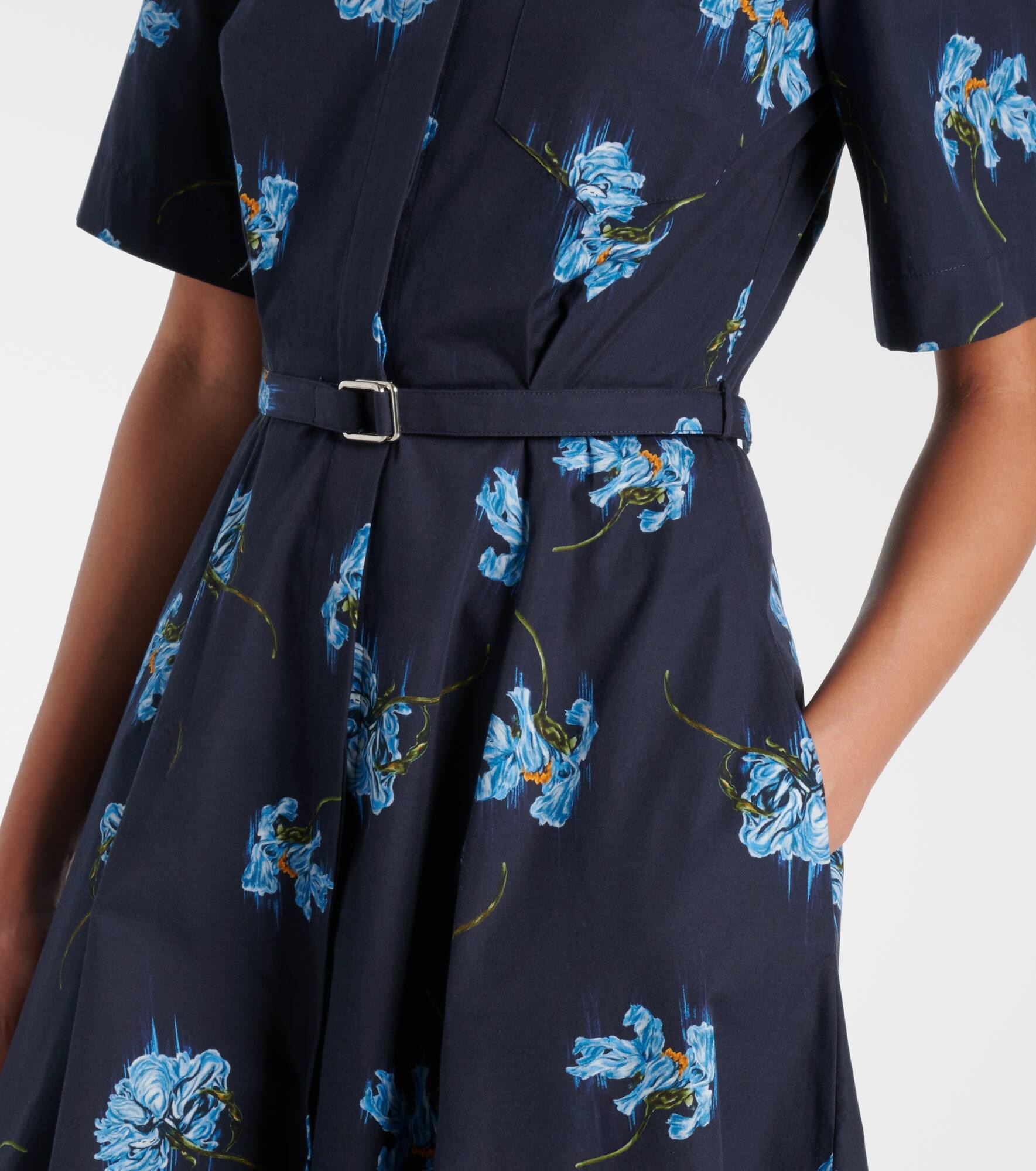Floral cotton shirt dress - 5