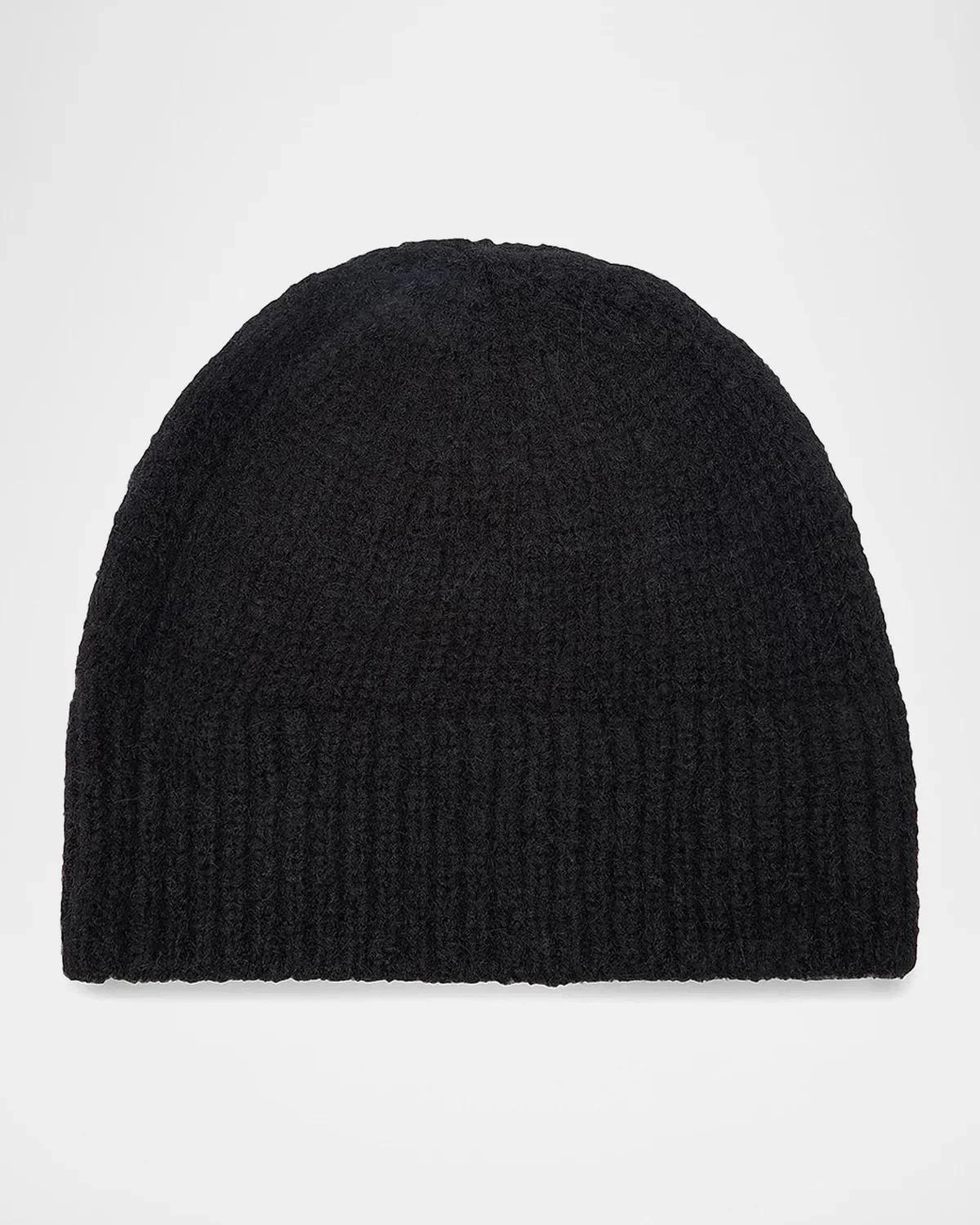 Men's Moss Wool Ribbed Beanie Hat - 1