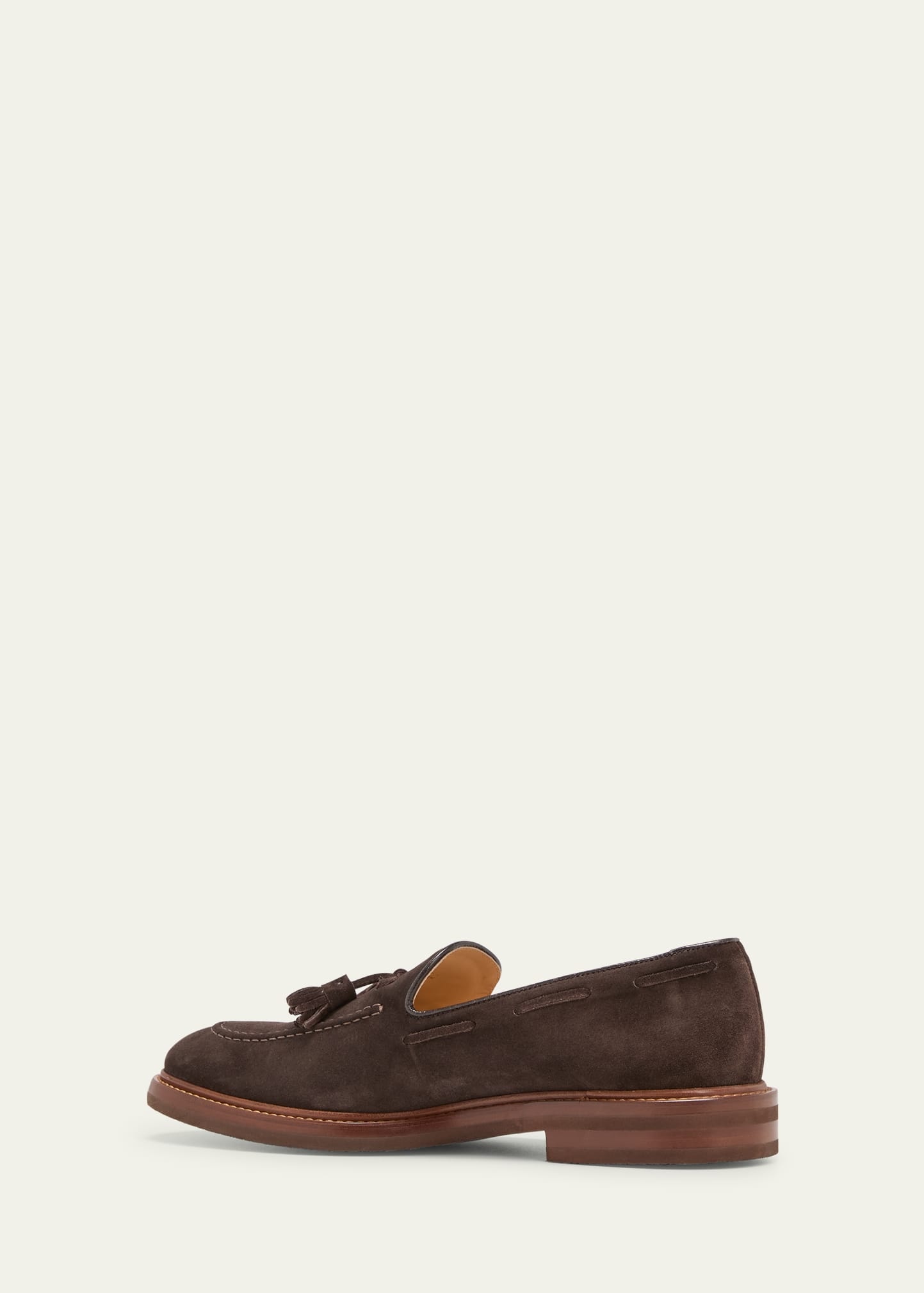 Men's Suede Tassel Loafers - 4