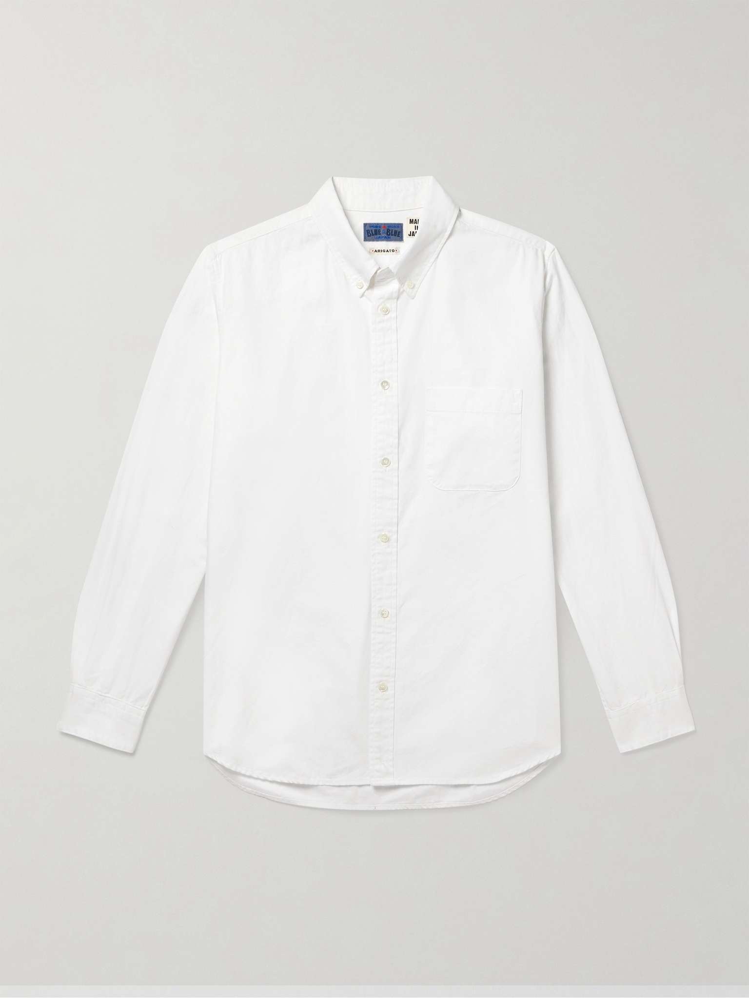 Button-Down Collar Cotton Oxford Shirt - 1