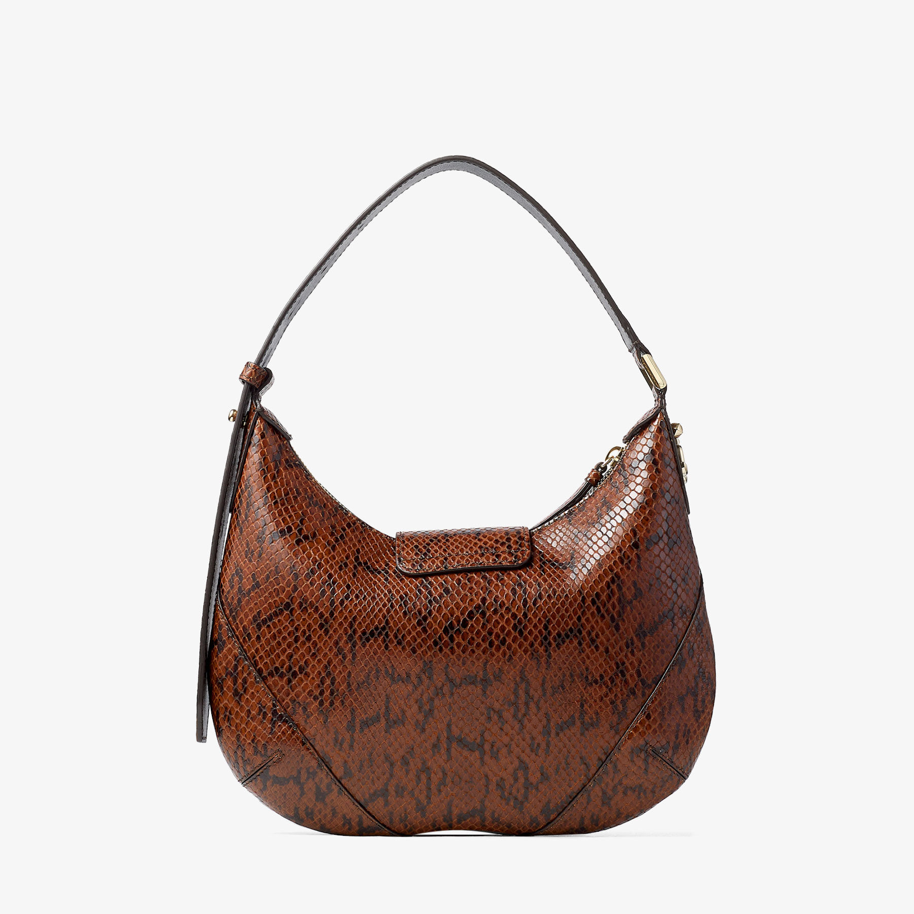 Bar Hobo S
Cognac Kigali Snake Printed Leather Shoulder Bag - 6